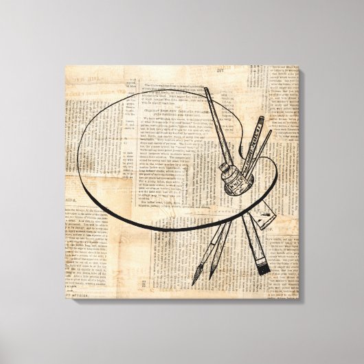 Toile Peinture & Palette de peinture Art Vintage (Recto)