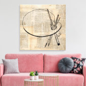 Toile Peinture & Palette de peinture Art Vintage (Insitu(Salon))