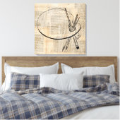 Toile Peinture & Palette de peinture Art Vintage (Insitu(Chambre))