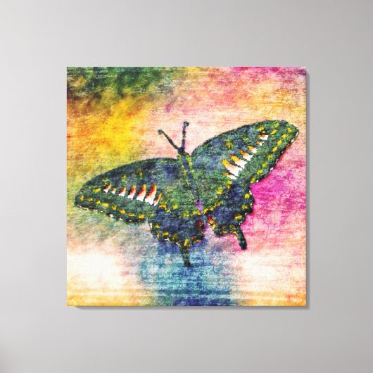 Toile Peinture papillon Art Monet (Recto)
