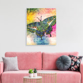 Toile Peinture papillon Art Monet (Insitu(Salon))