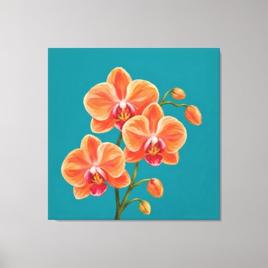 Toile peinture par pulvérisation d'orchidée (Recto)