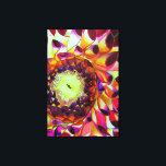 Toile Peinture pop art de la fleur pourpre Dahlia<br><div class="desc">avec un design original et unique de l'aquarelle peinture florale de gros plan,  macro dahlia fleurit dans un détail exquis presque 3D. Ce design est coloré de violet,  rose chaud et jaune pour les amateurs d'art botanique ou pour les amateurs de couleurs vives et intenses.</div>