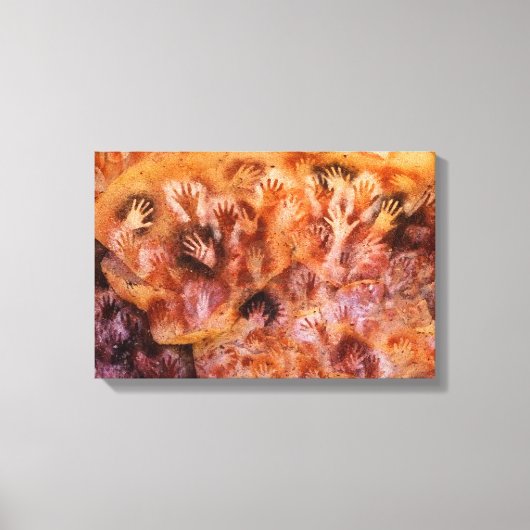 Toile Peinture préhistorique de la grotte des mains huma (Recto)