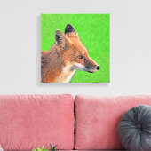 Toile Peinture Red Fox - Art original de la faune (Insitu(Salon))