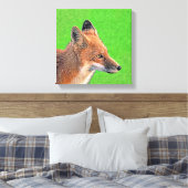 Toile Peinture Red Fox - Art original de la faune (Insitu(Chambre))
