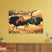 Toile Peinture rocheuse de bison, c.17000 av. (Insitu(Salon))