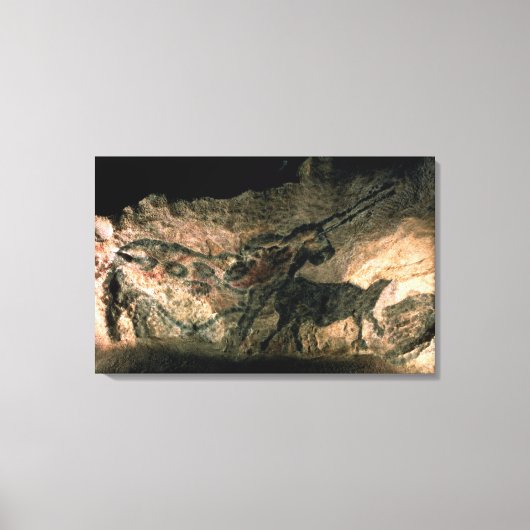 Toile Peinture rocheuse d'un animal à cornes, c.17000 av (Recto)