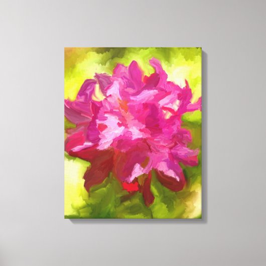 Toile Peinture rose Rhododendron (Recto)