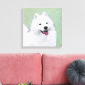 Toile Peinture Samoyed - Cute Original Chien Art (Insitu(Salon))