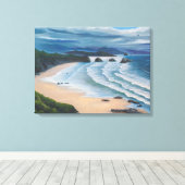 Toile Peinture sur la mer de Cannon Beach (Insitu (Plancher de Bois))