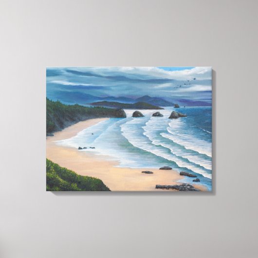 Toile Peinture sur la mer de Cannon Beach (Recto)