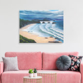Toile Peinture sur la mer de Cannon Beach (Insitu(Salon))