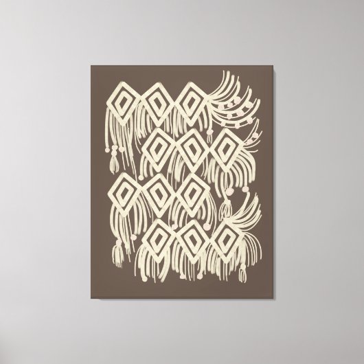 Toile Peinture suspendue boho macramé (Recto)