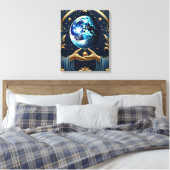 Toile peinture tarot arcane avec lune (Insitu(Chambre))