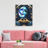 Toile peinture tarot arcane avec lune (Insitu(Salon))