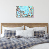 Toile peinture turquoise grungy sur ashalt (Insitu(Chambre))