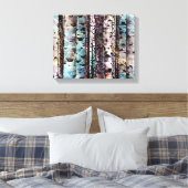 Toile Peinture Turquoise rustique et grise de bouleau Bo (Insitu(Chambre))