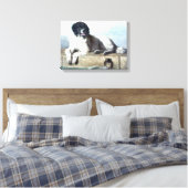 Toile Peinture Vintage de chien de Terre-Neuve (Insitu(Chambre))