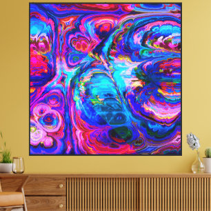 Toile Peintures à teintes pourpres modernes