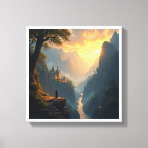Toile Peintures murales numériques de paysages de fantas