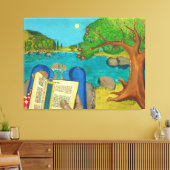 Toile Peintures religieuses - Psaume 1 dans la Bible héb (Insitu(Salon))