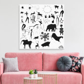 Toile Peintures rupestres - art primitif (Insitu(Salon))