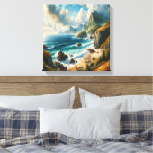 Toile Peintures sur mer Plage de mer avec falaise (Insitu(Chambre))