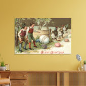 Toile Pèlerins pointant des oeufs de Pâques (Insitu(Salon))