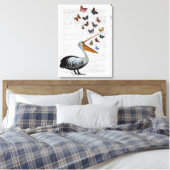 Toile Pelican & Papillons (Insitu(Chambre))