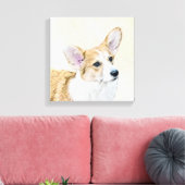 Toile Pembroke Welsh Corgi Peinture - Art Chien original (Insitu(Salon))
