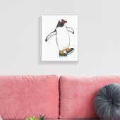 Toile Penguin at Ice skating with Ice skates (Insitu(Salon))