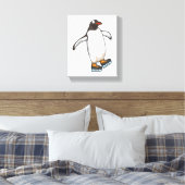 Toile Penguin at Ice skating with Ice skates (Insitu(Chambre))