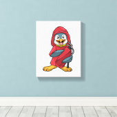 Toile Penguin comme pompier avec Extinguisher (Insitu (Plancher de Bois))