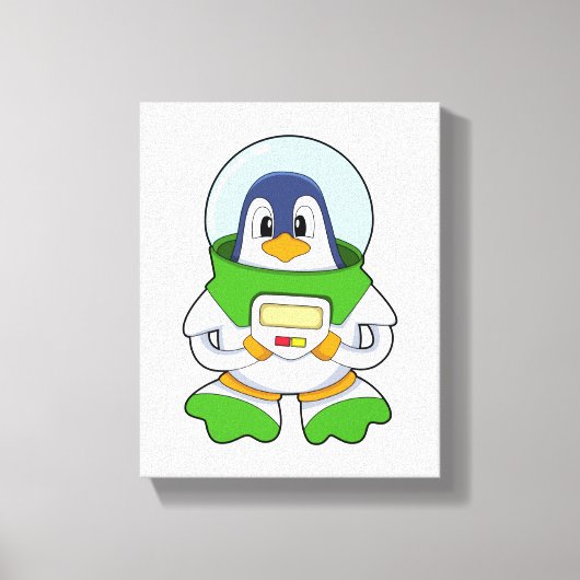 Toile Penguin en astronaute costume (Recto)