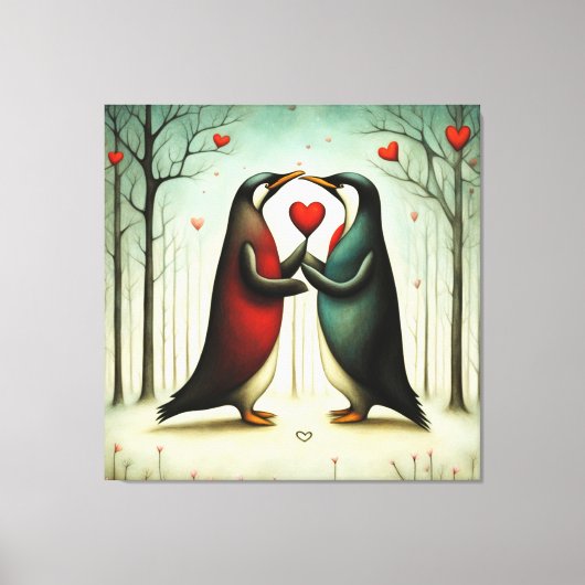 Toile Penguin Love 2 (Recto)