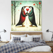 Toile Penguin Love 2 (Insitu(Chambre))