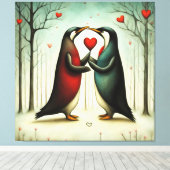 Toile Penguin Love 2 (Insitu (Plancher de Bois))
