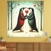 Toile Penguin Love 2 (Insitu(Salon))