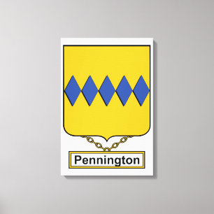 Toile Pennington Family Crest