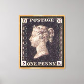 Toile Penny Black Postage Timbre (Recto)