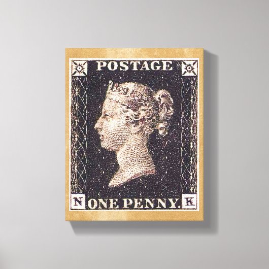 Toile Penny Black Postage Timbre (Recto)