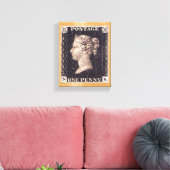 Toile Penny Black Postage Timbre (Insitu(Salon))