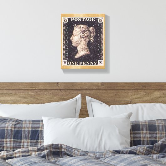 Toile Penny Black Postage Timbre (Insitu(Chambre))