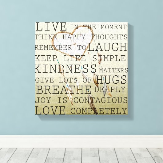 Toile Pensées positives Chercheur de rêves (Insitu (Plancher de Bois))