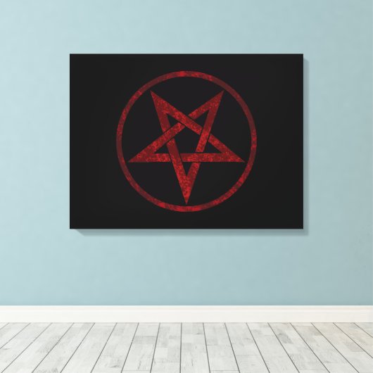 Toile Pentagram Red Devil (Insitu (Plancher de Bois))