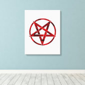 Toile Pentagramme du Diable Rouge (Insitu (Plancher de Bois))
