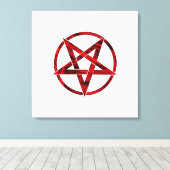 Toile Pentagramme du Diable Rouge (Insitu (Plancher de Bois))