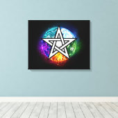 Toile pentagramme du Wiccan (Insitu (Plancher de Bois))