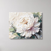 Toile Peony blanc Impasto Art (Recto)